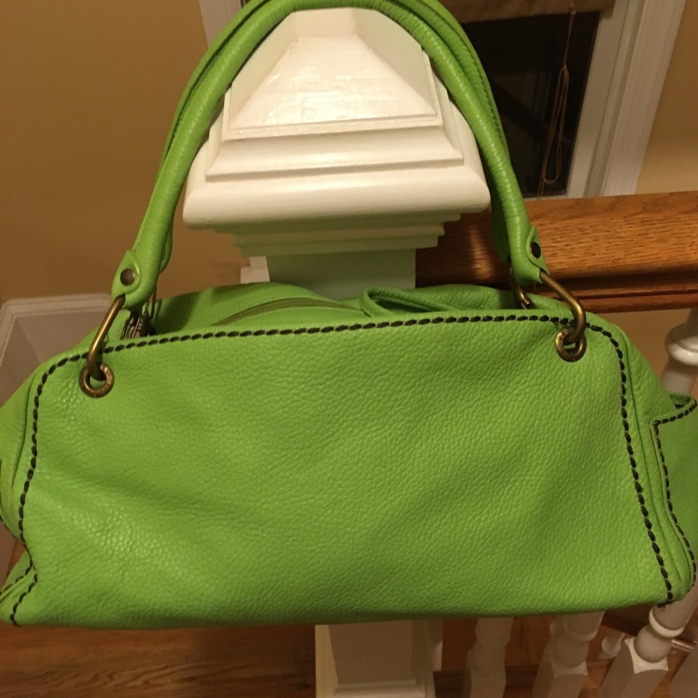 Plinio Visona Green genuine leather bag